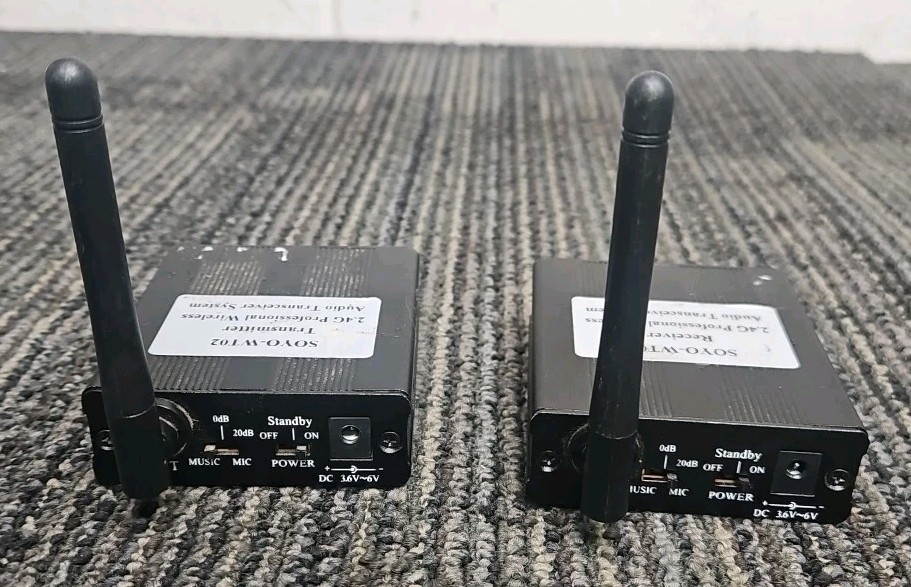 (2) Soyo-WT02 Receiver 2.4G Professional Wireless Audio Transceiver