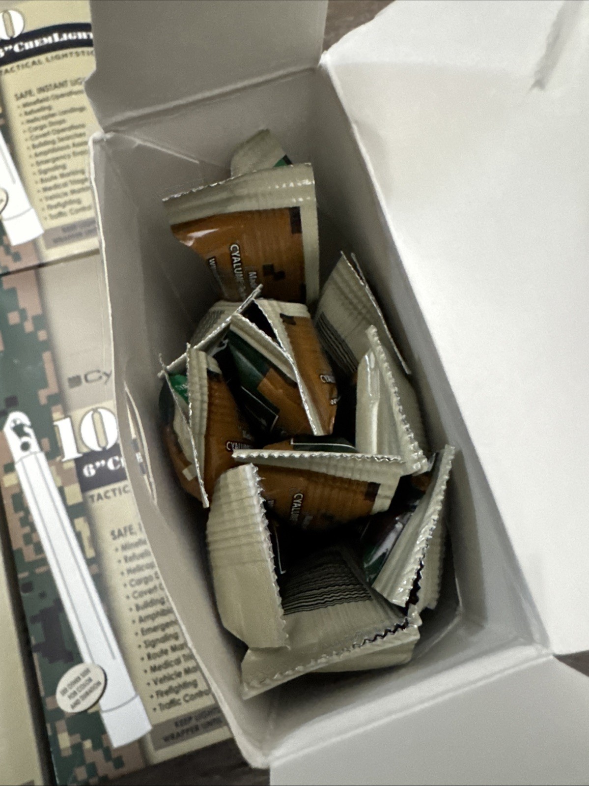 LC Industries ChemLight 6 inch Military Grade Glow Sticks Lot Of 8 Boxes 80stick