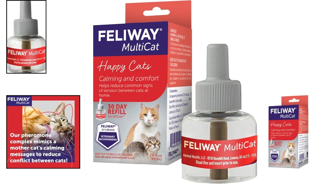 30-Day Cat Calming Solution - MultiCat Pheromone Refill for Peaceful Homes