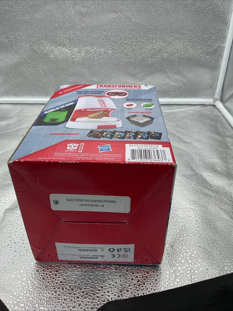 Transformers Jr. Lighted Microscope 8X Magnification New~Sealed