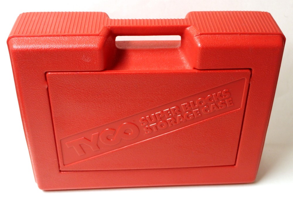 Vintage TYCO Super Blocks Storage Case Red