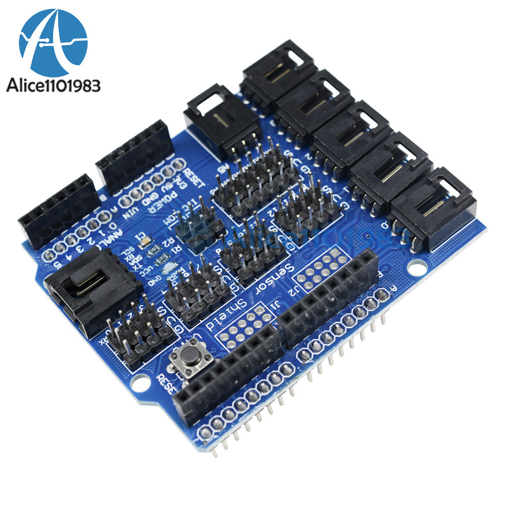 Arduino UNO MEGA Duemilanove Sensor Shield V4 Digital Analog Module Servo Motor