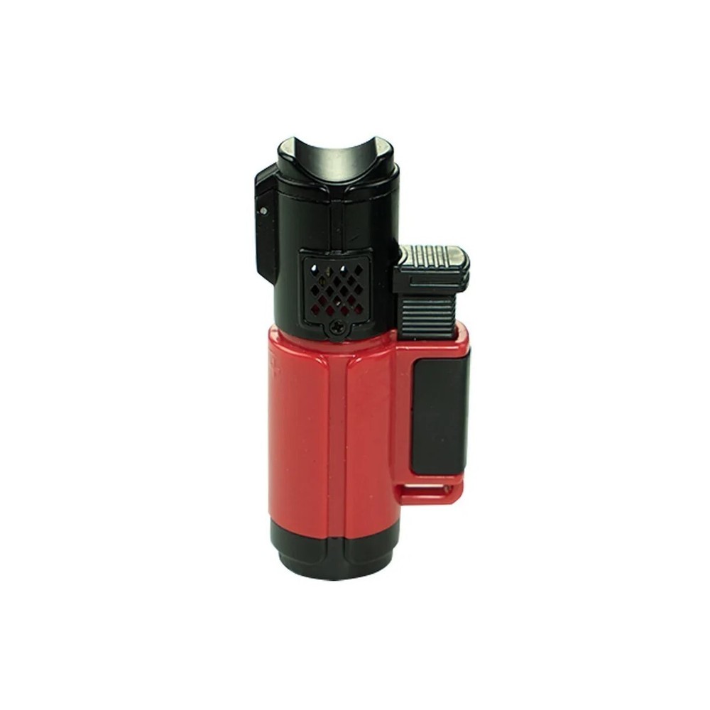 Triple Jet Flame Torch Lighter Refillable Lockable Windproof W/ Puncher/1 piece