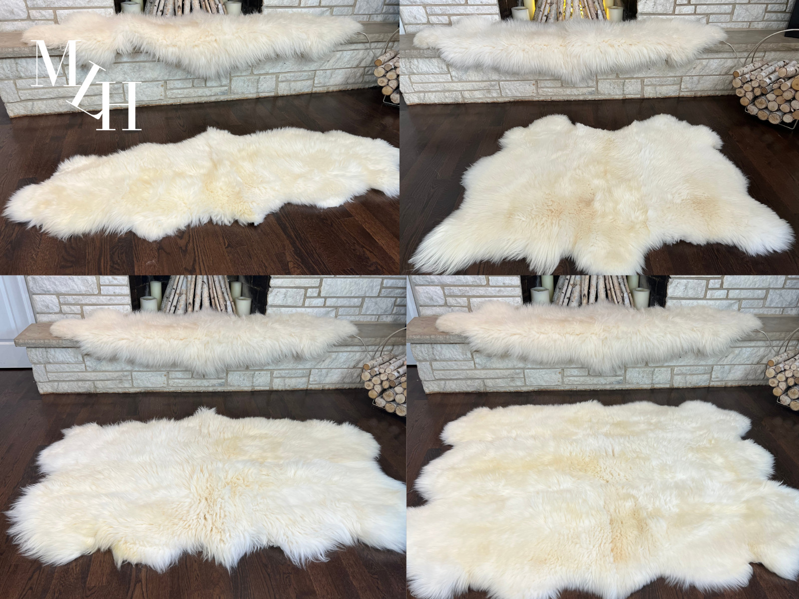 Large Natural Sheepskin Fur Rug Throw