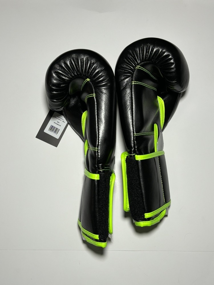 New Authentic 18 Ounce FLY Boxing Gloves SuperLoop X Line Hook/Loop Black Green