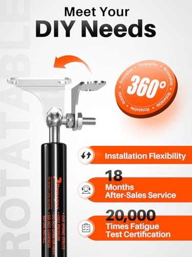 25 inch 100 lbs Gas Strut Shocks, 445 N Per Prop with L-Type 25inch 100lbs