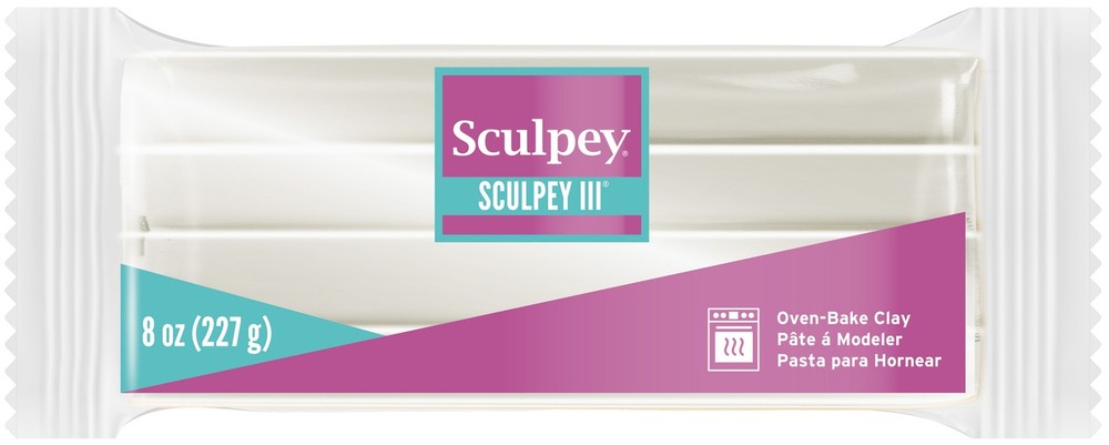 Sculpey III Polymer Clay 8oz-Pearl - 3 Pack