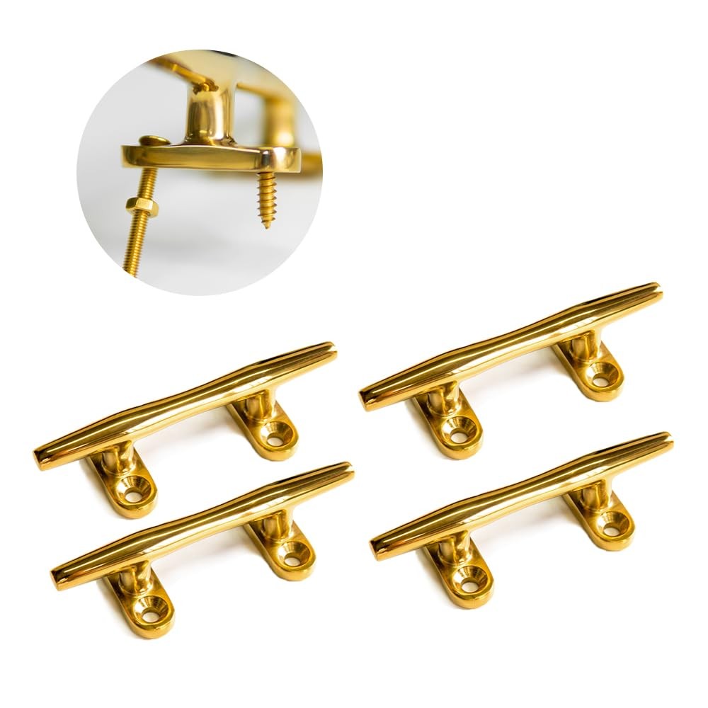 4" Boat Dock Cleats Stainless Steel Marine & Cabinet Handle – Heavy Duty 316 ...