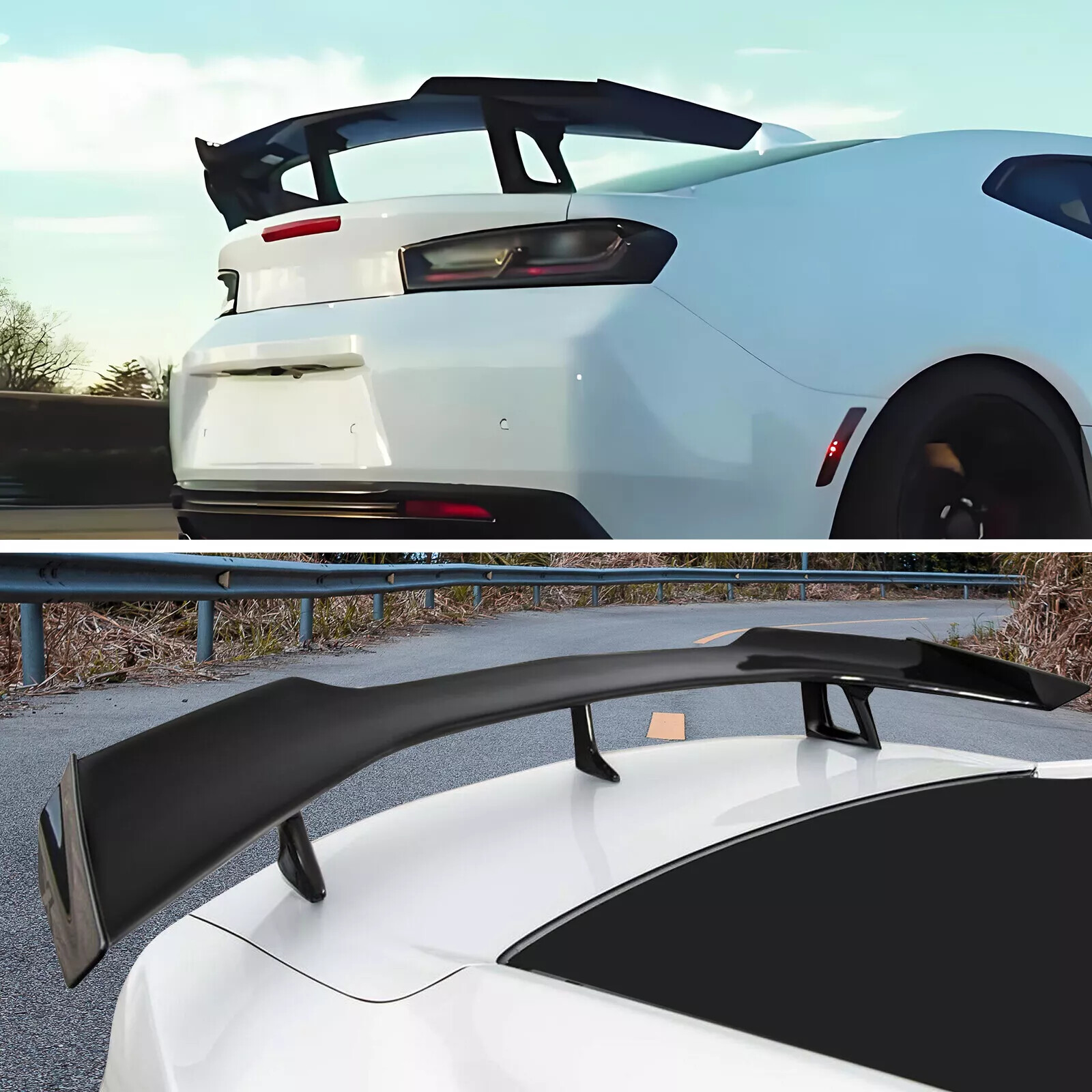 Trunk Spoiler Wing Gloss Black For Chevy Camaro ZL1 1LE Style LT RS SS 2016-2024