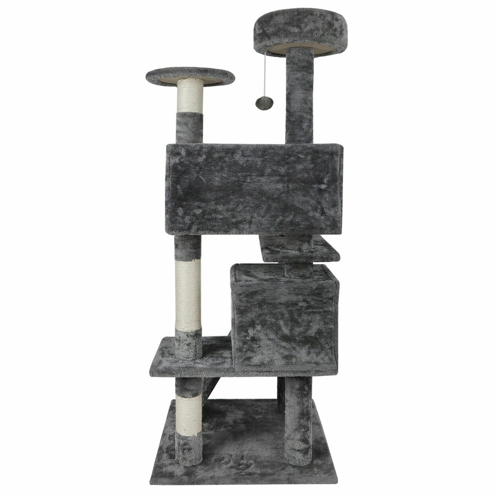 54" Cat Tree Tower Multi-Level Cat Condo with Scratching Post Kittens Activity