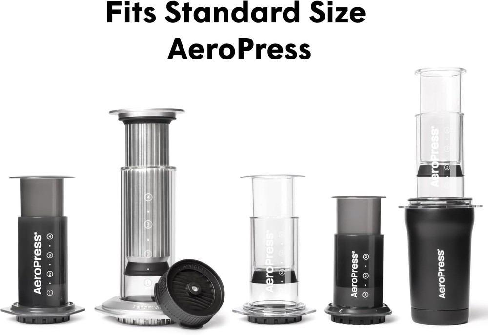 Flow Control Filter Cap, Stops Drip for Full Control Over Grind Size