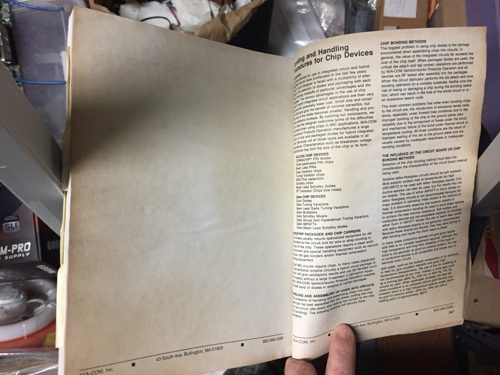 Data Book = MA/Com RF Components Electronics Semiconductor 1994 =