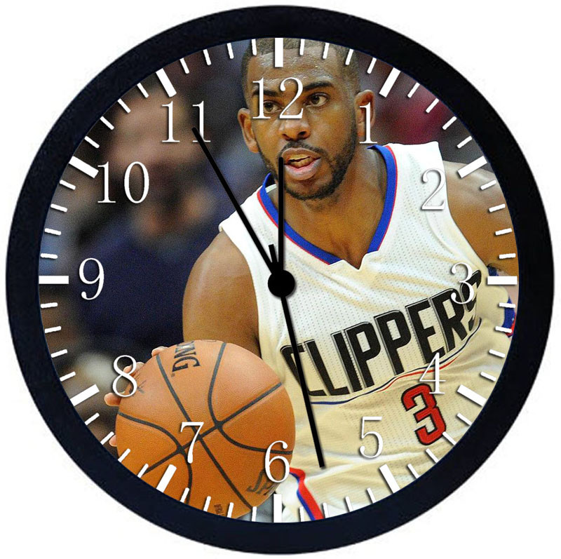 Chris Paul Black Frame Wall Clock Nice For Decor or Gifts E444