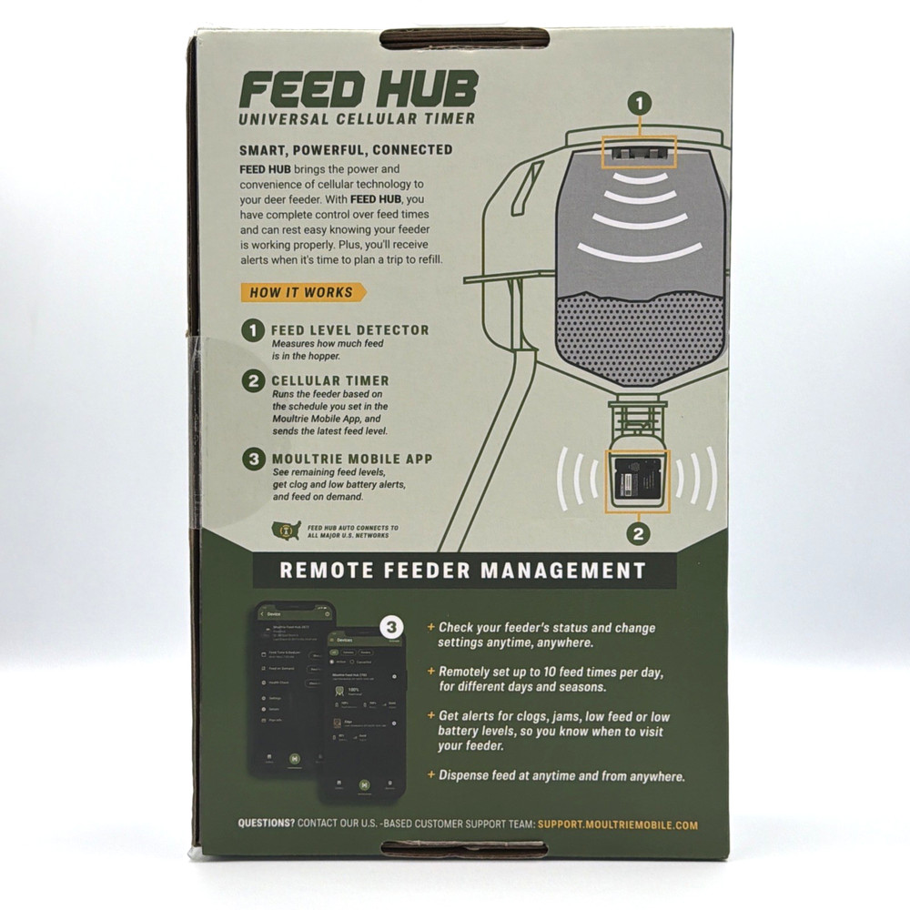 Moultrie Feed Hub - Universal Cellular Timer - Feed Level Detector **NEW**