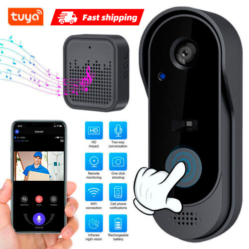 Smart Wireless WiFi Doorbell Camera Phone Door Ring Video Intercom Security Bell