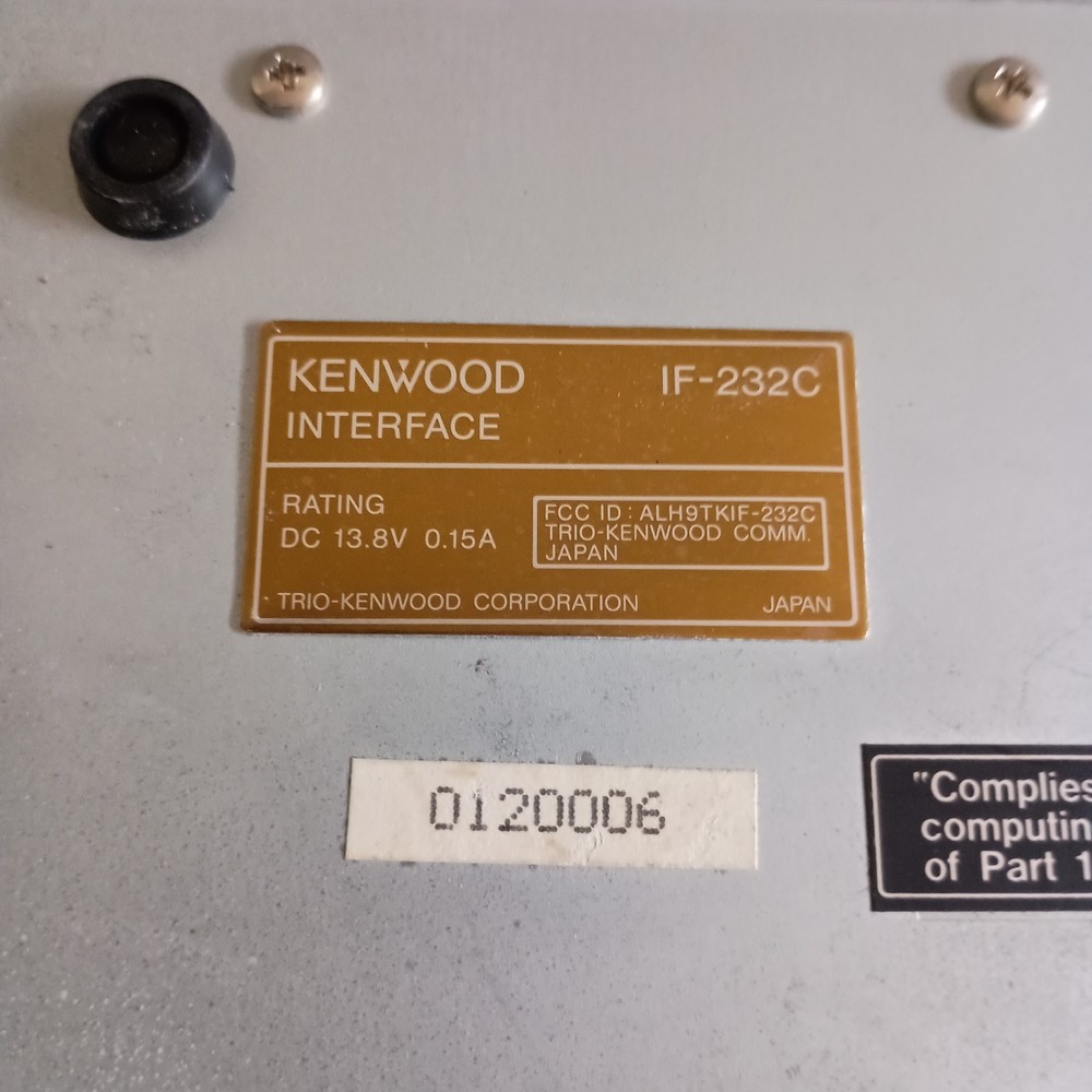Kenwood Interface IF-232C - untested, no cables, with extra component