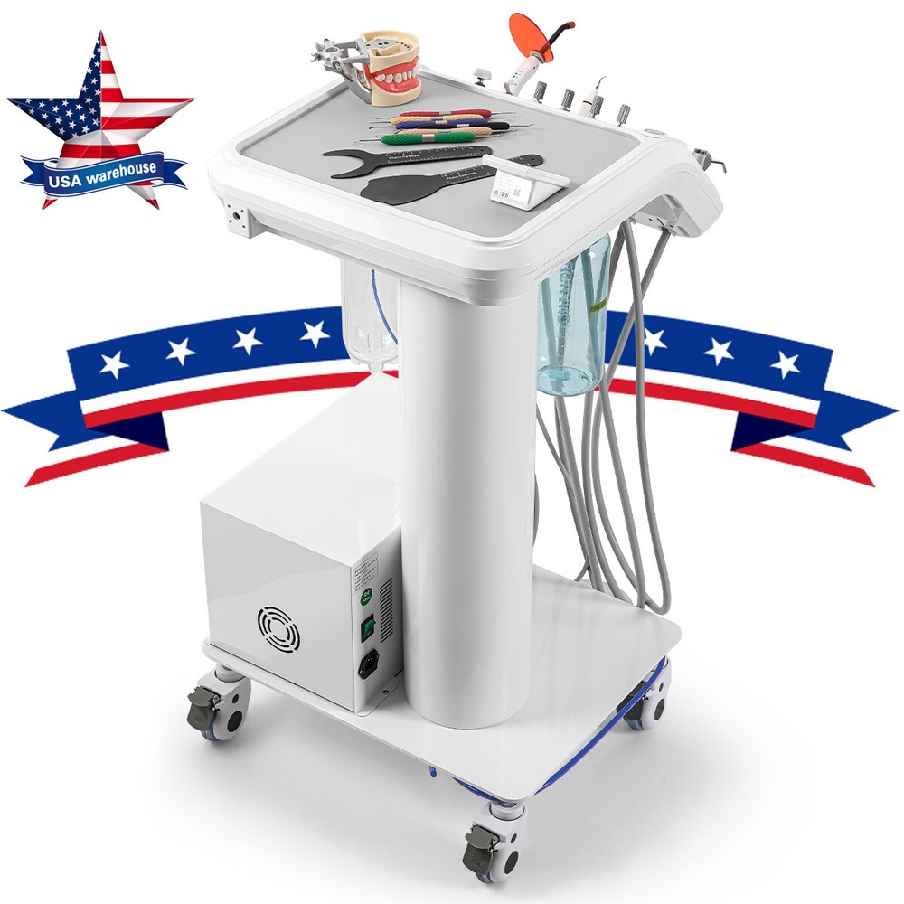 Portable Dental Mobile Unit with Air Compressor/E-generator LED Handpiece Kit