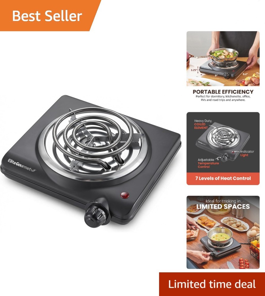 Single Coiled Electric Burner - 9" Compact Design for Efficient Cooking Anywhere