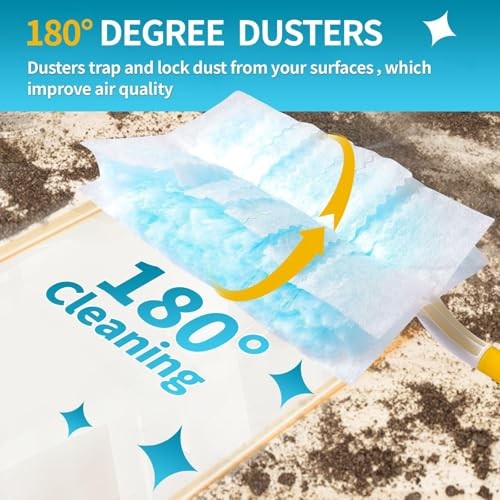 Disposable Microfiber Feather Duster Refills, Multi-Surface Duster 60