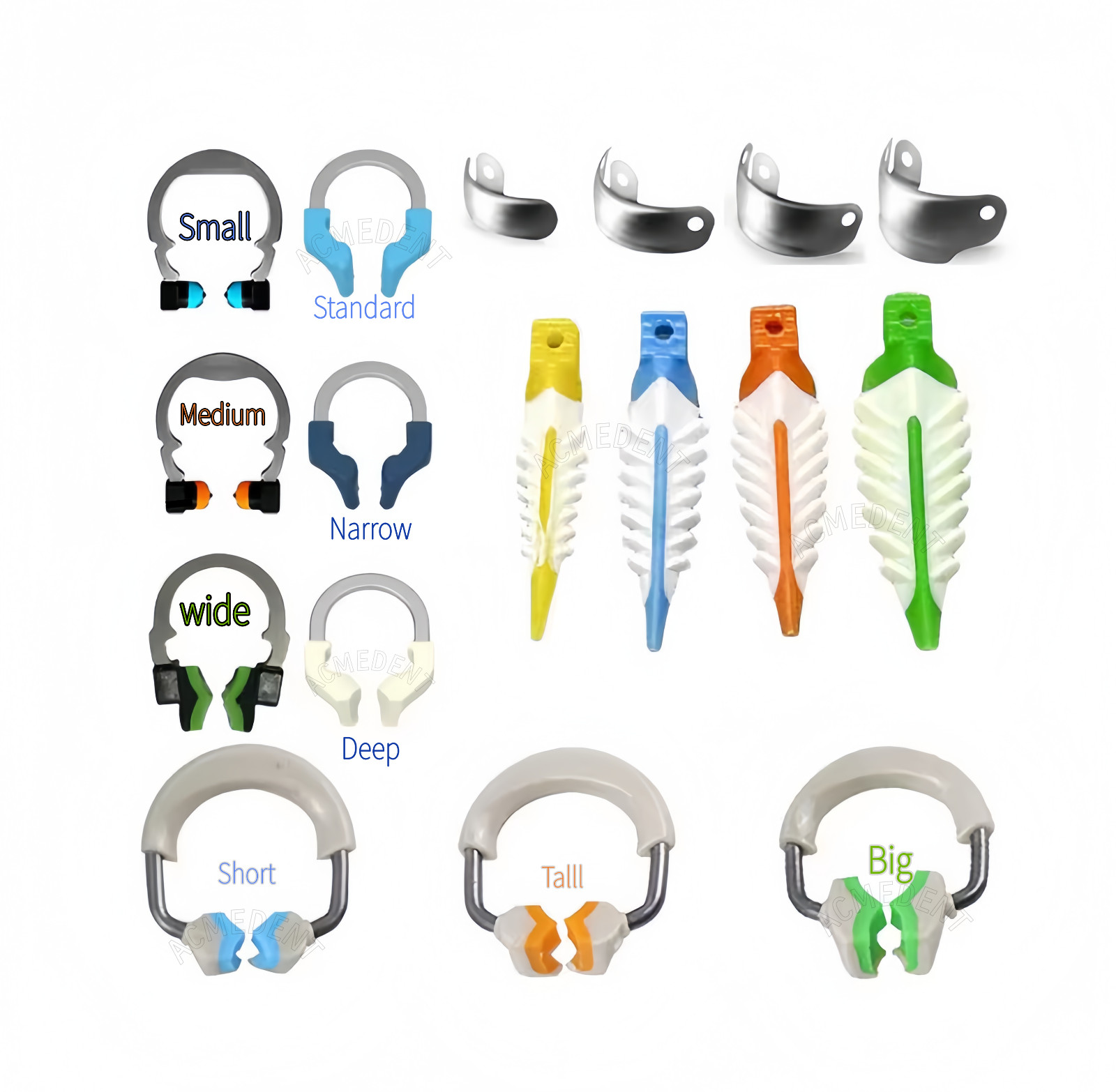 Dental Sectional Matrix Contoured Matrice Fits Triodent Clip NiTi Ring Matrices