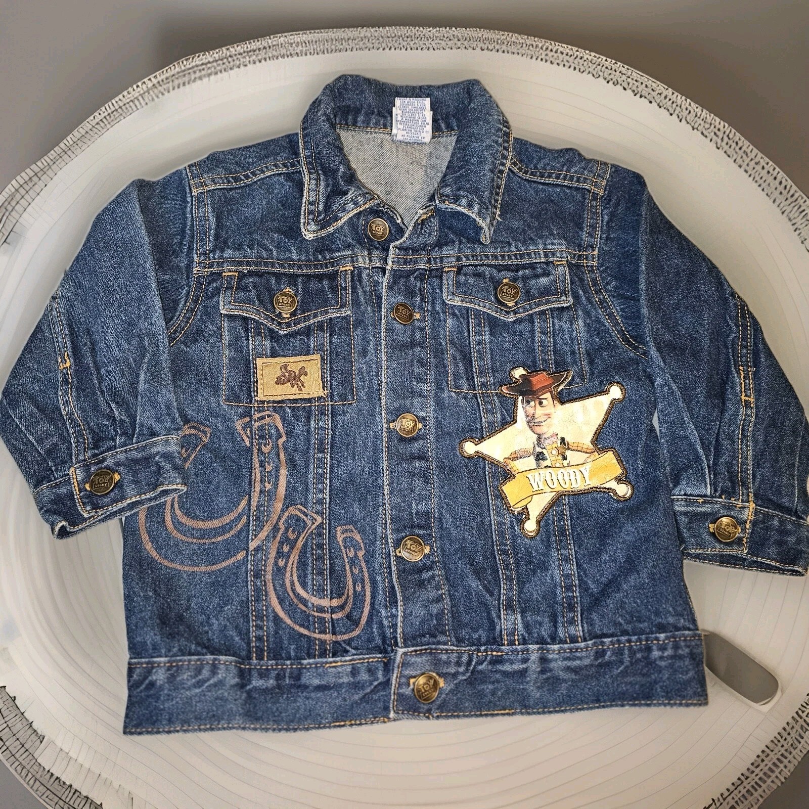 Vintage Disney Store Toy Story Jean Jacket 3t! Woody!