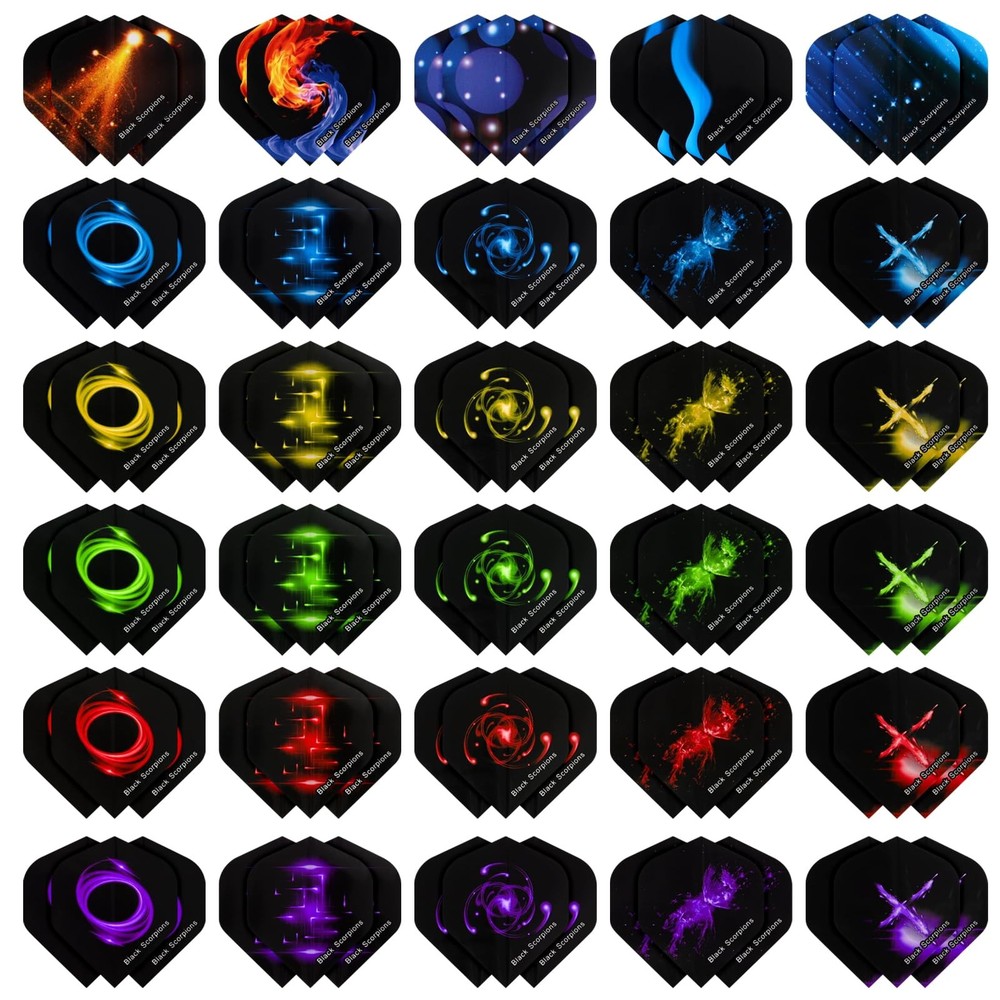 Accmor 90pcs Standard Dart Flights Set, Set A-90pc