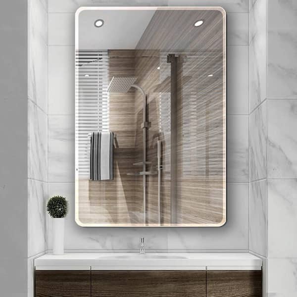 Single Frameless Bathroom Wall Mirror