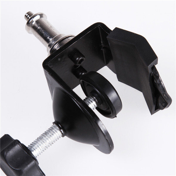Heavy Duty Clamp U Clip Type Bracket Mount Studio Camera Flash Light Stand black