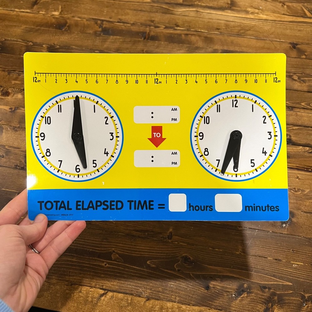Elapsed Time Dry Erase Boards Plastic 11" x 7"