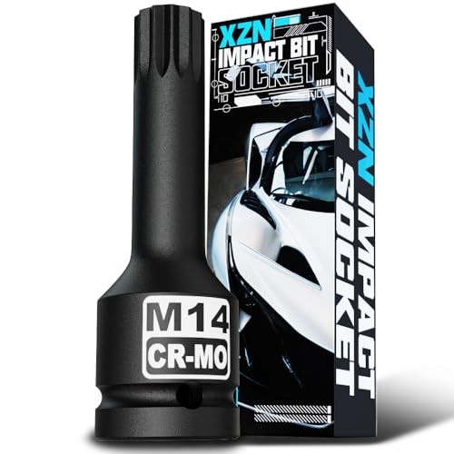 1/2" Drive M14 XZN Bit Socket, Triple Square Spline Bit Socket, 1/2" M14 Deep