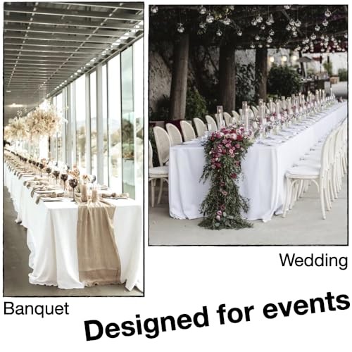 Extra Large Table Cloths. 8+ft Rectangle Tables 156" x 90" (Rectangular) White