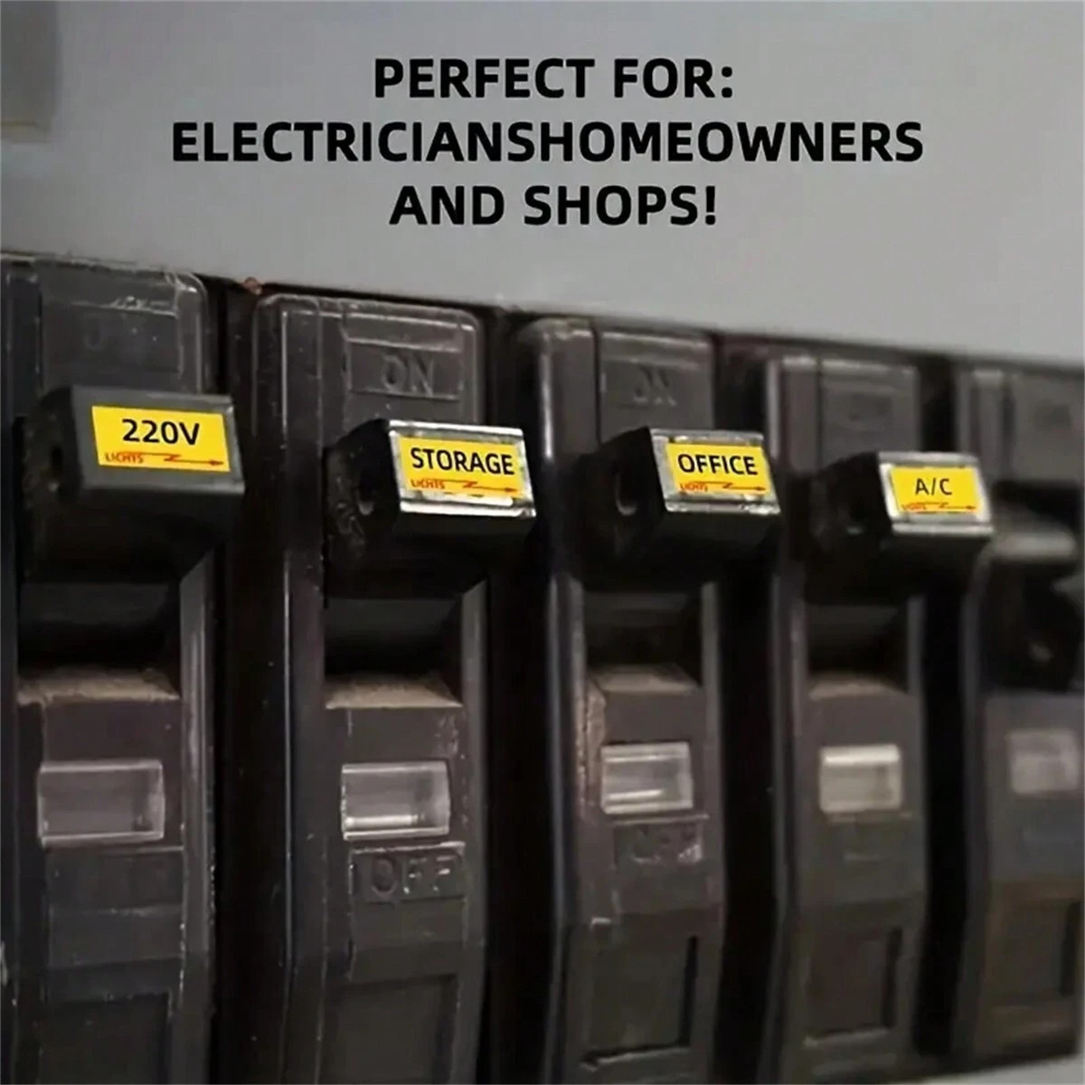 Circuit Breaker Labels 129pcs Adhesive Electric Panel Catalogue Labels Stickers