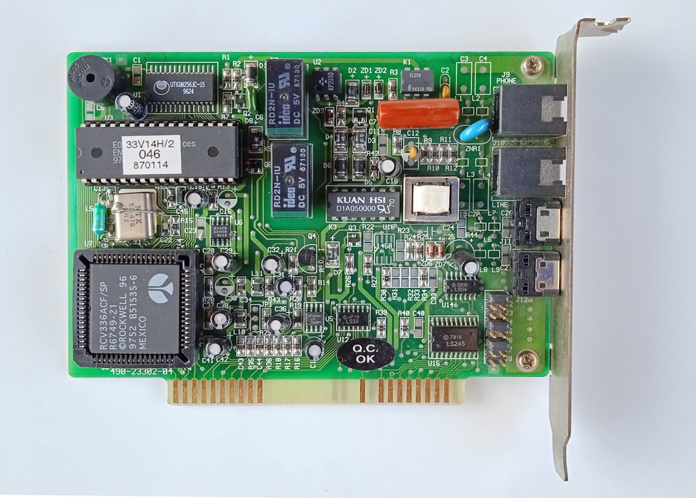 Internal 8-Bit ISA FAX MODEM - Rockwell Chipset RCV336ACF/SP