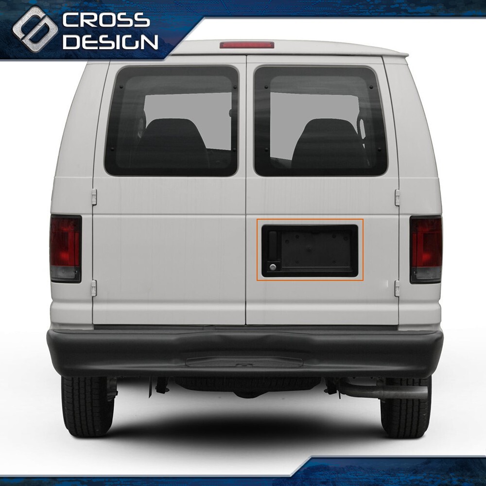 Fit For Ford Van E150 E250 E350 Rear Cargo Door Handle License Plate Tag Bracket