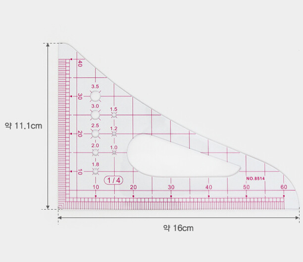1/4 Scale Ruler Craft DIY Sewing Tools Acrylic Ruler Triangle Ruler Patchwork