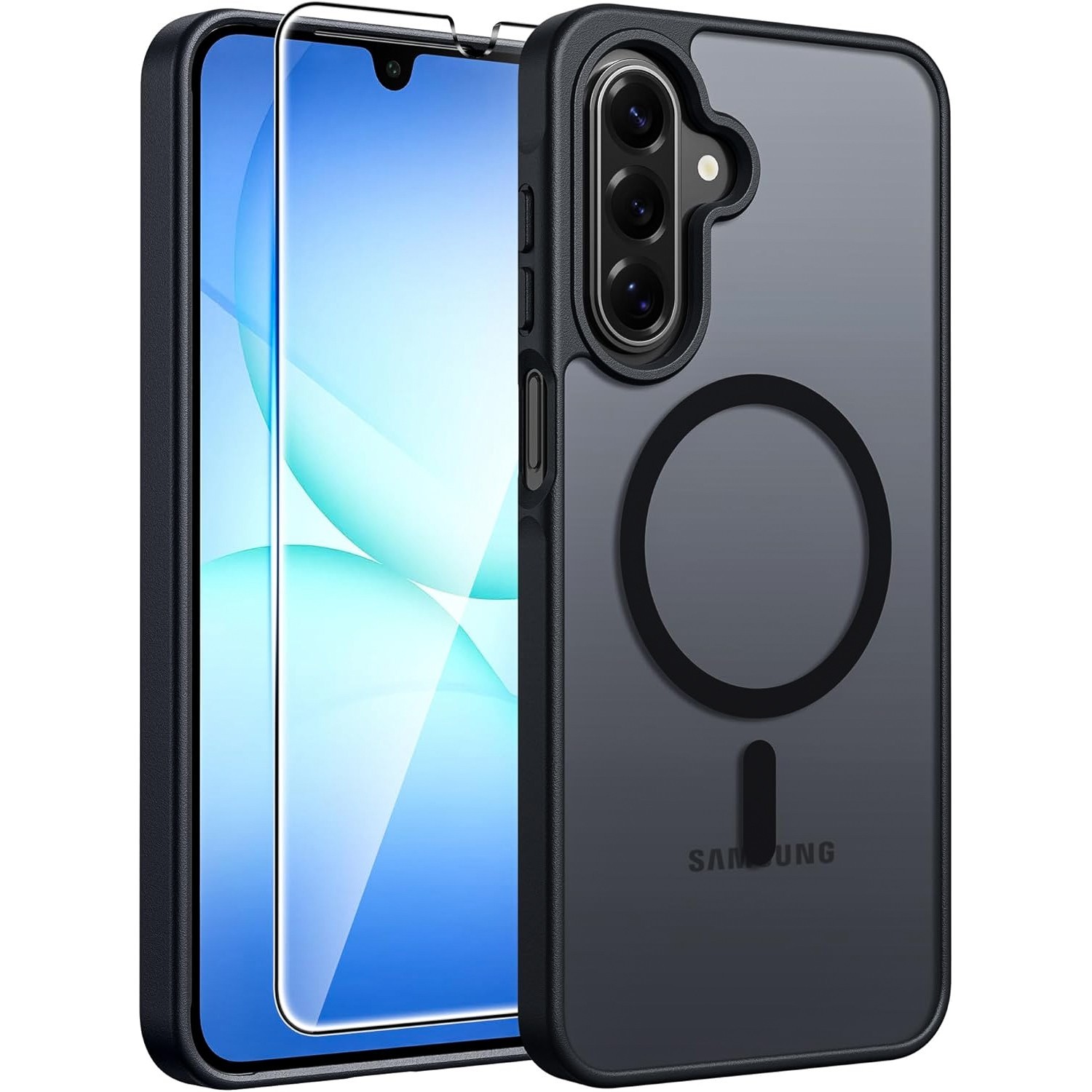 For Samsung Galaxy A16 5G Case Phone Cover Frost Rugged Mag Safe+ Tempered Glass