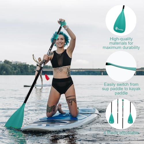 SUP Paddle, Stand Up Paddle Board Paddle Lightweight Adjustable 4 Lake Blue