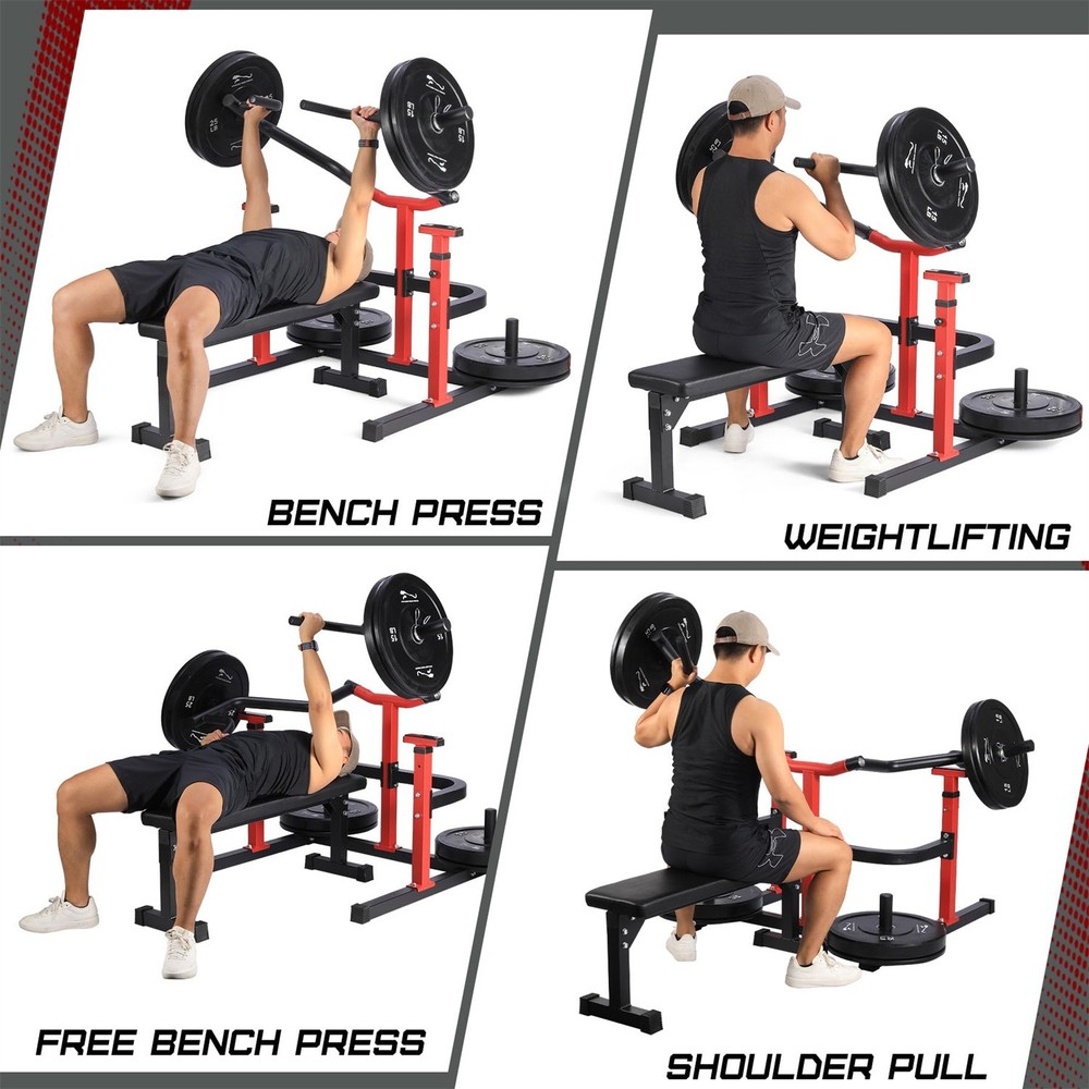 😸Chest Press Machine Weight Bench Press Machine Adjustable Flat Incline Bench