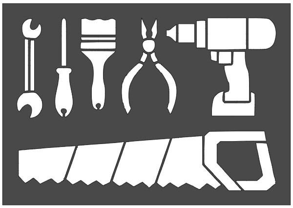 7"x10" Clear Plastic Stencil - Tools (SC828)