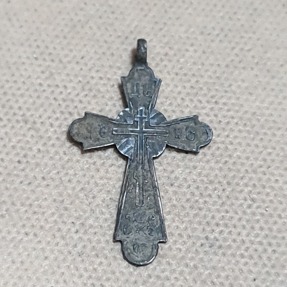 ANCIENT IMPERIAL RUSSIAN 84 SILVER  cross