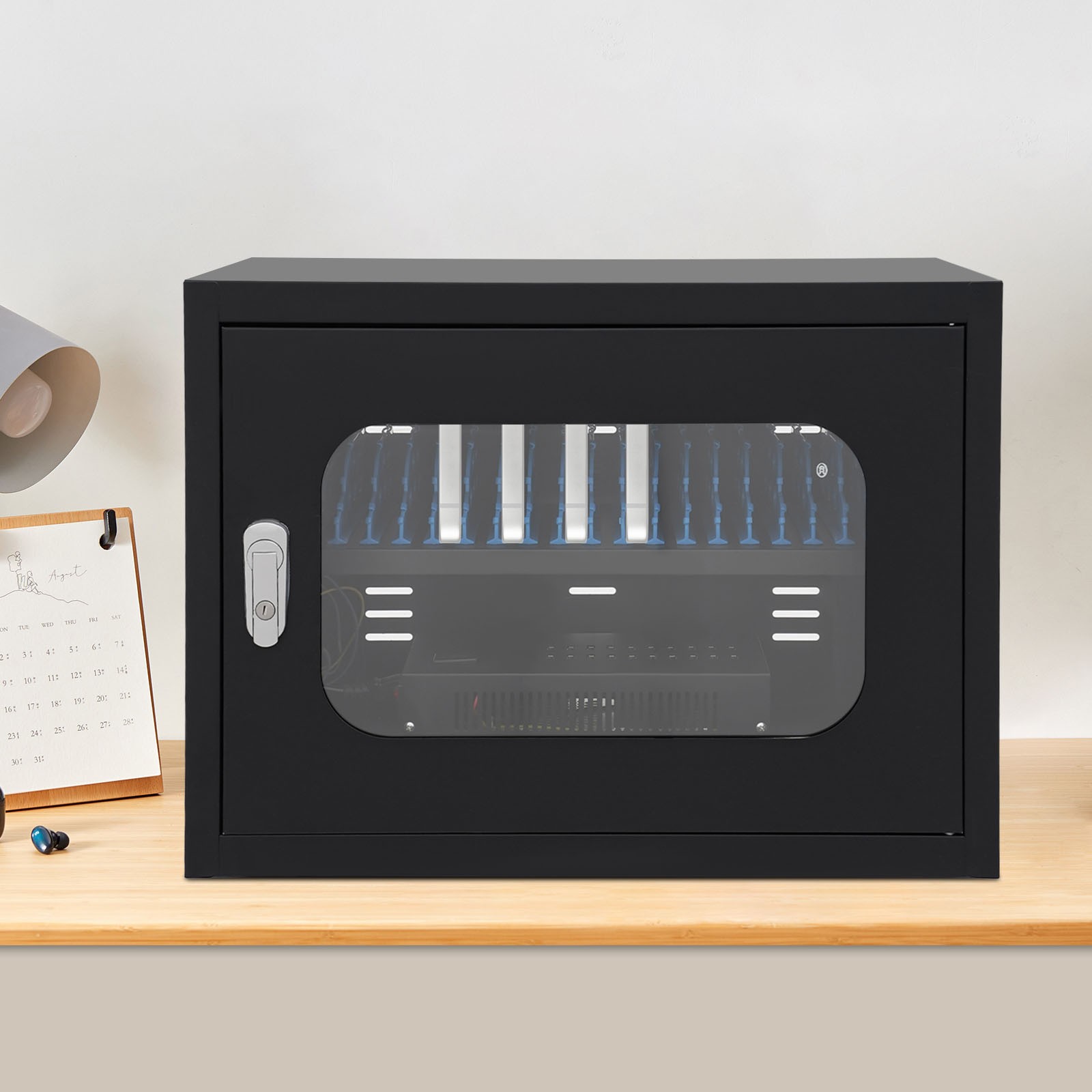 Charging Cabinet for Cellphones & Tablet Computers, 20-Device Charging Station