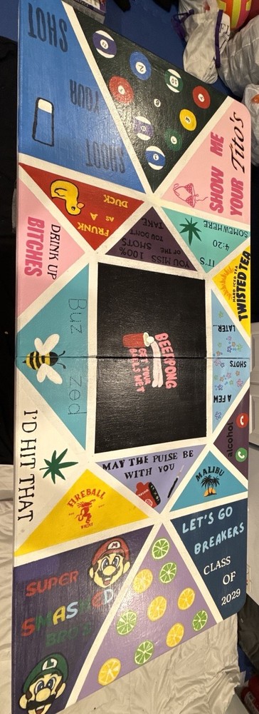 Custom Hand-Painted Beer Pong Table