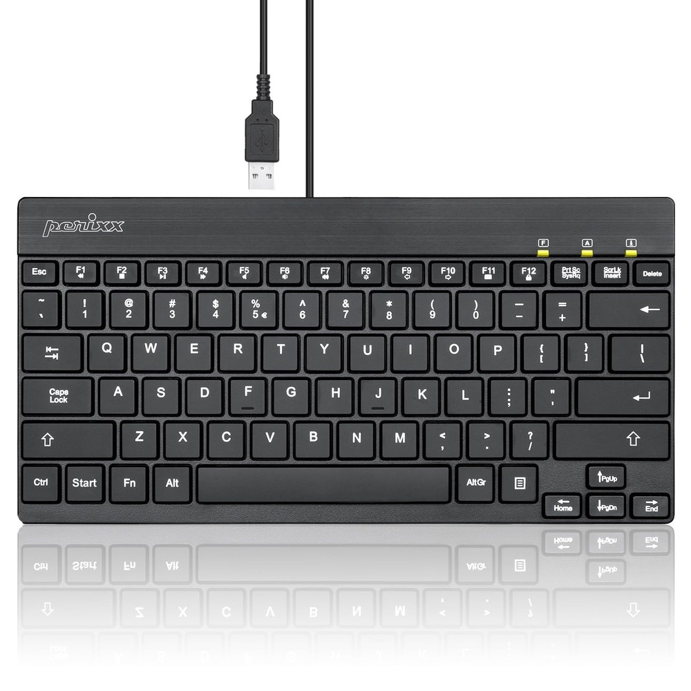PERIBOARD-326 Wired Mini Backlit USB Keyboard with Low Profile Keys, US Engli...