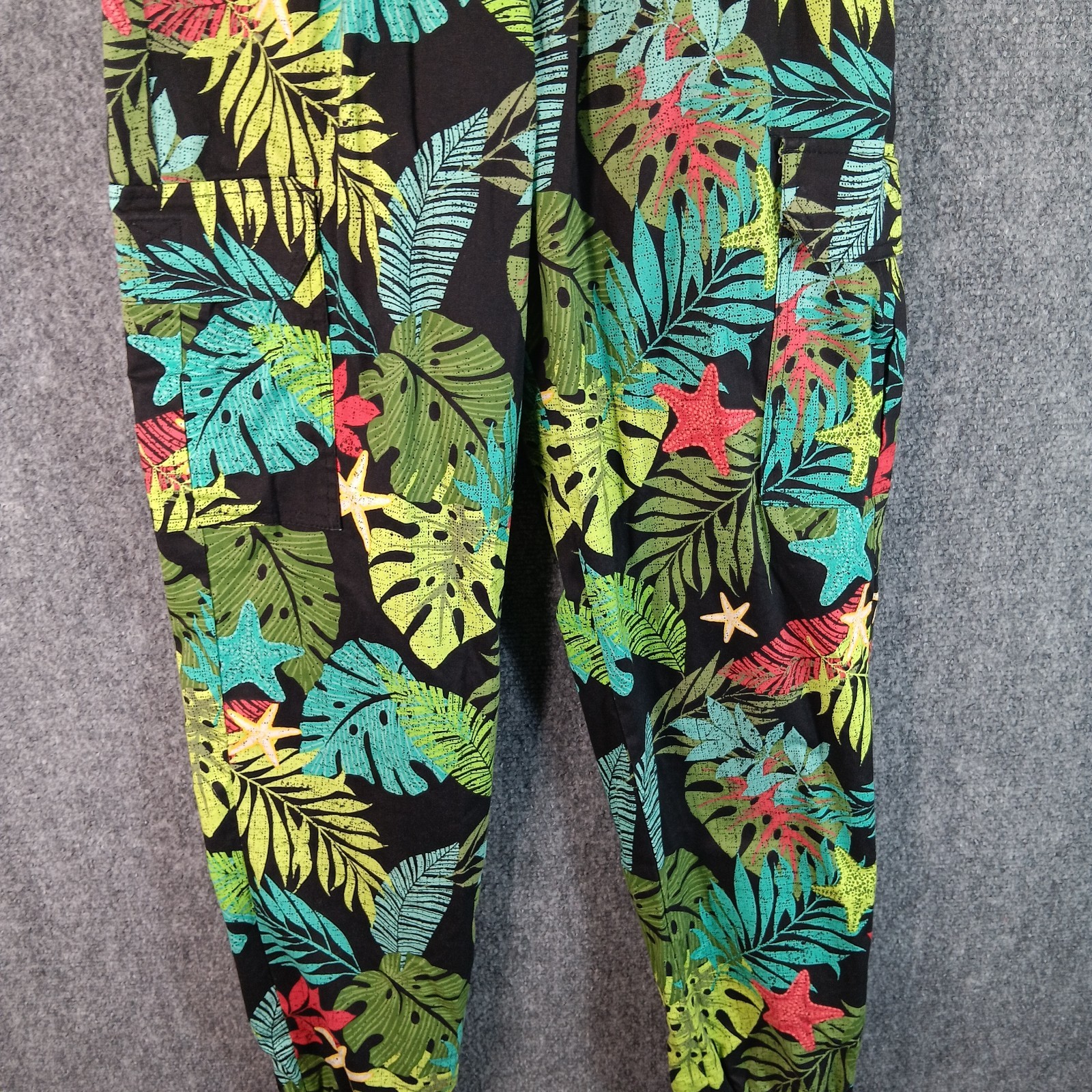 Chef 360 Utility Jogger Chef Pants Mens Small Multi Tropical Stretch 7 Pocket