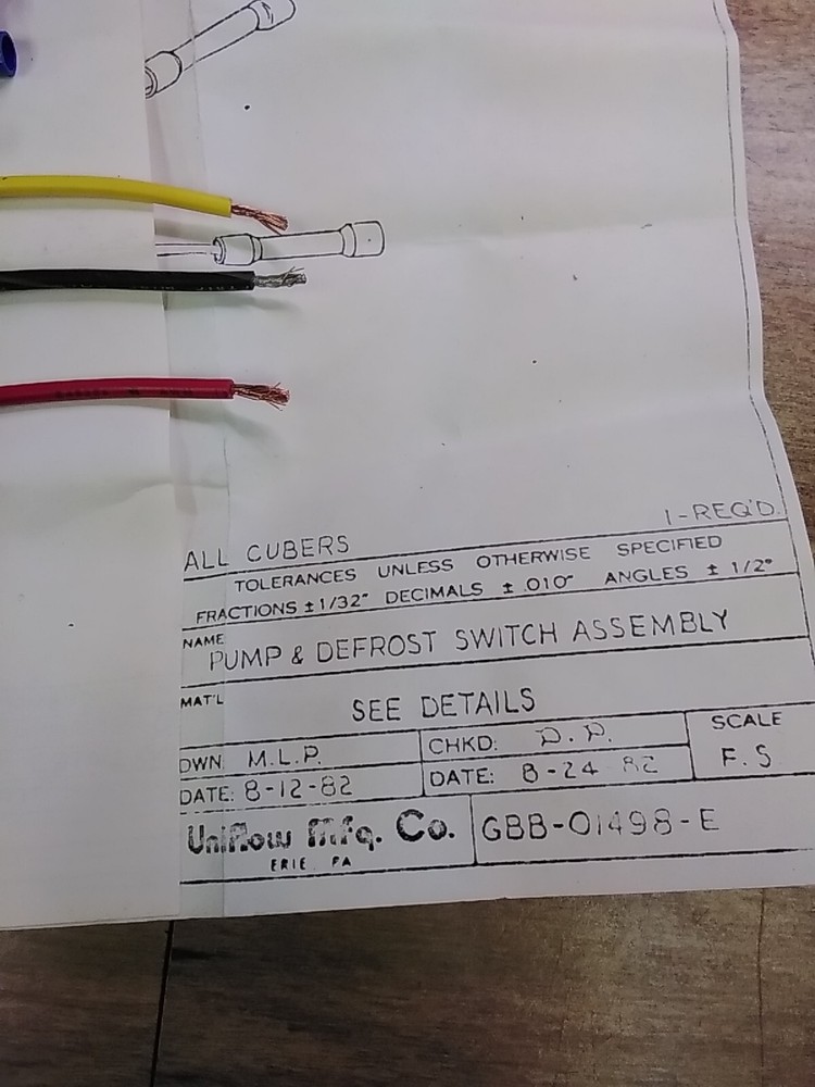 Kold-Draft GBB-01498-E Pump & Defrost Switch Assembly