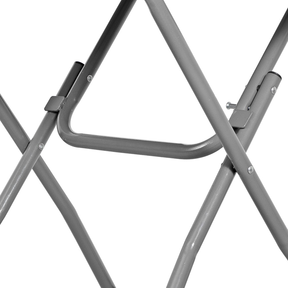 32" Portable Folding Table Round Dining Card Table Plastic Tabletop Metal Frame