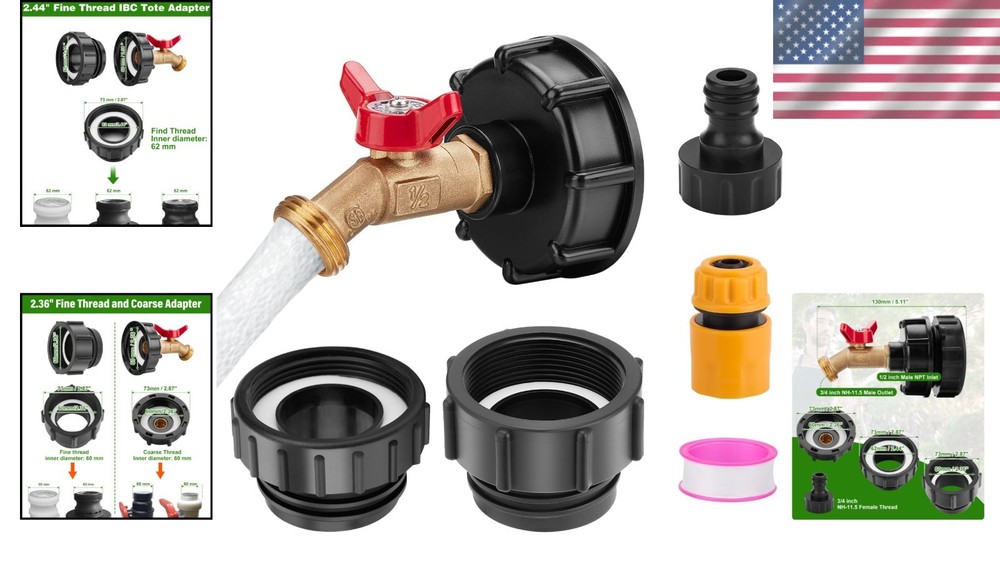 Solid Brass Adapter for 275-330 Gallon Tanks
