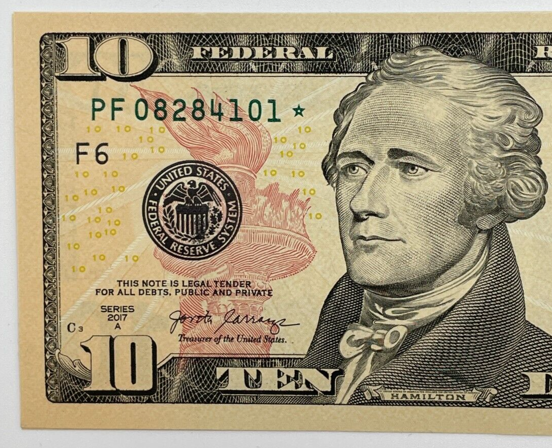 NEW $10 STAR NOTE Uncirculated TEN Dollar Bill Series 2017A ONE STAR NOTE