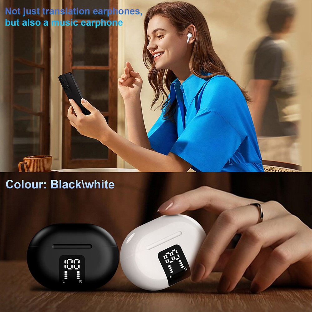 144 Language Translator Earbuds M10 Wireless Bluetooth Two Way Translator Device