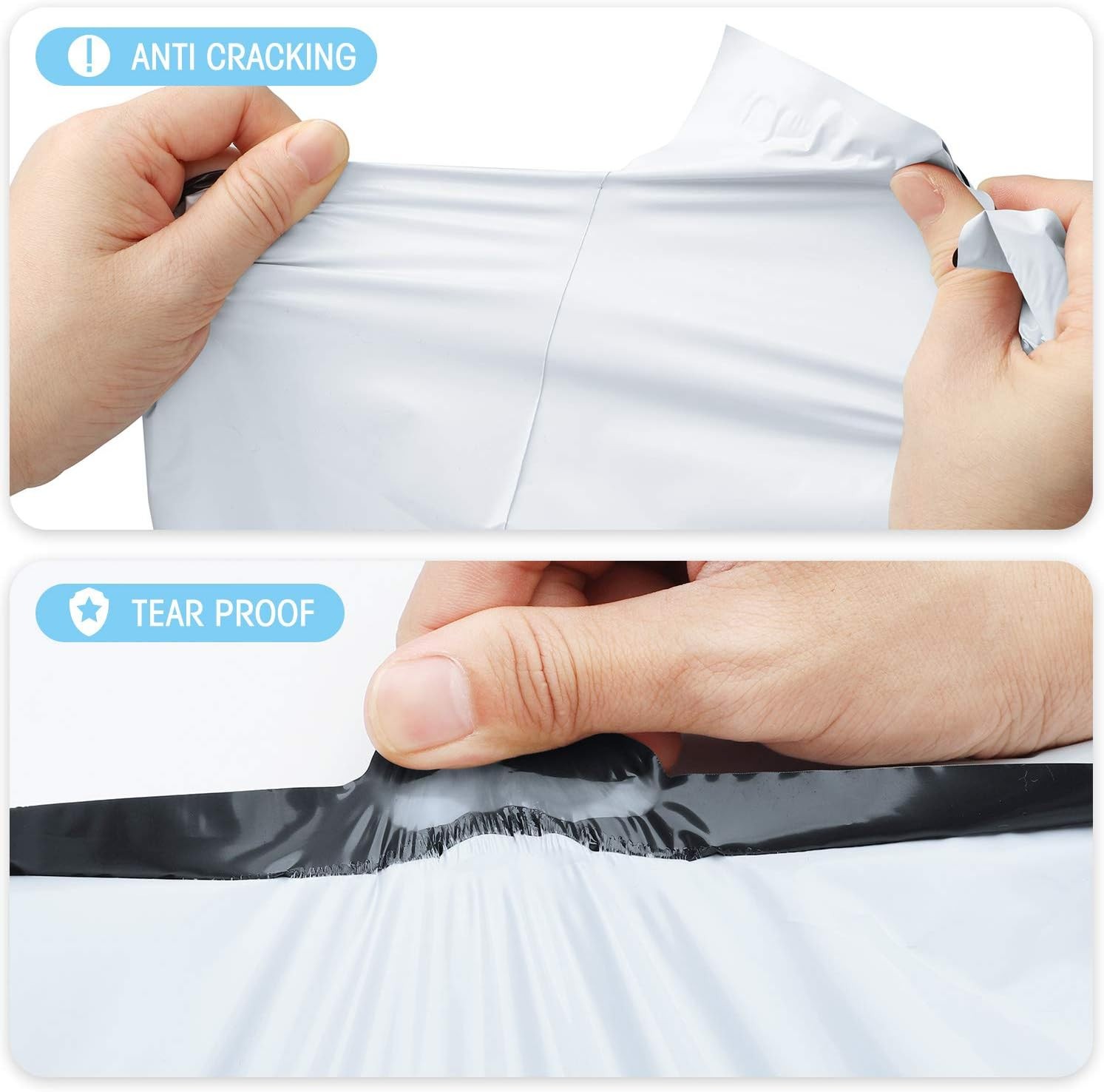 Fuxury Poly Mailers 10x13 Inch 100 Pack,Shipping Bags for Clothing,Strong Adhesi